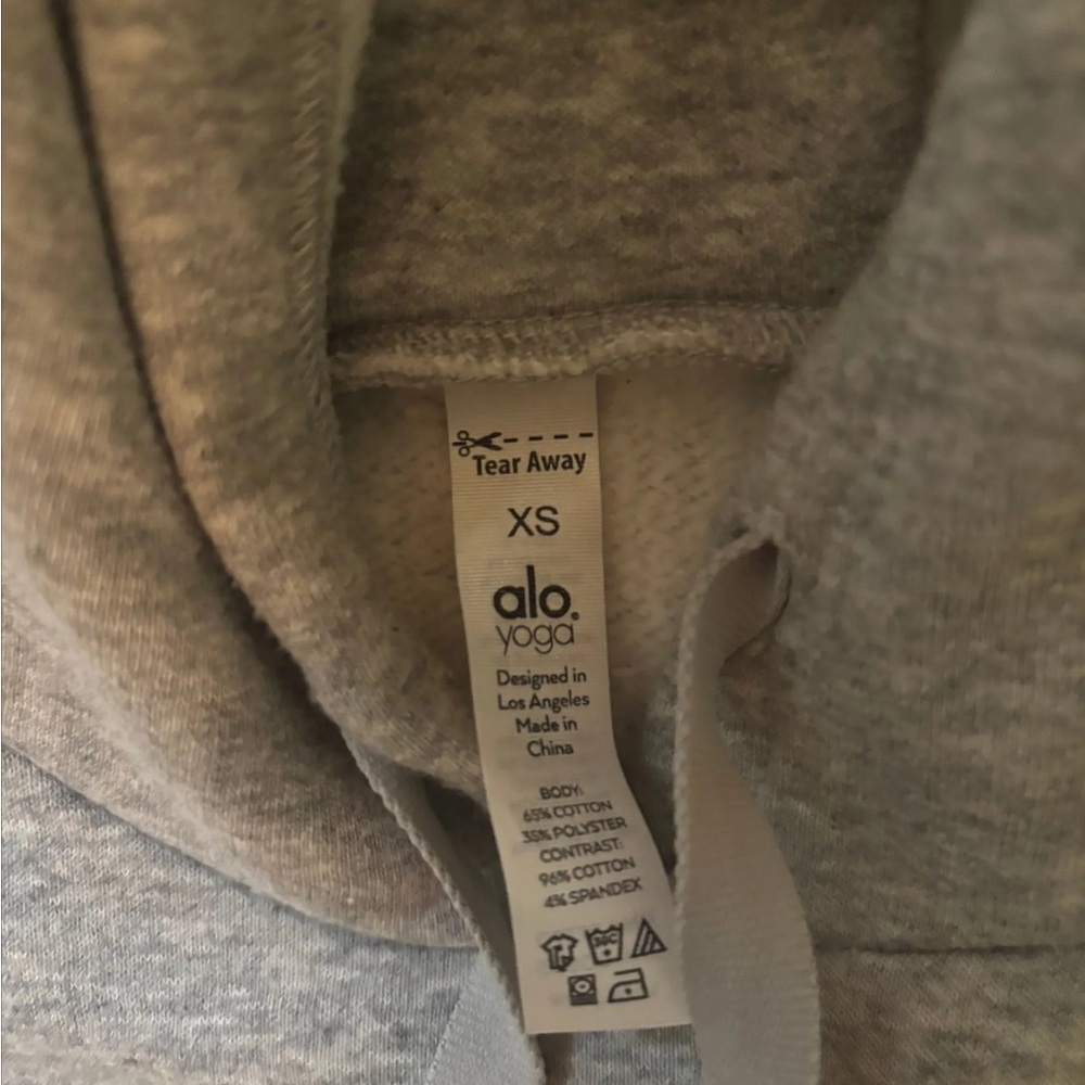 Size xs gray ALO sweatshirt.